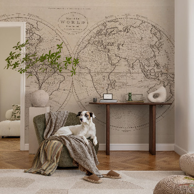 Fotobehang vliesbehang Oude kaart