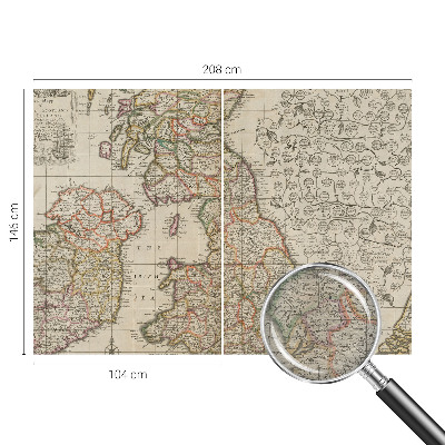 Fotobehang vlies Antieke kaart