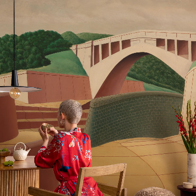 Vlies fotobehang op maat Vreedzaam landschap