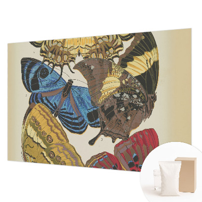Muurbehang met een vlinderpatroon als inspiratie