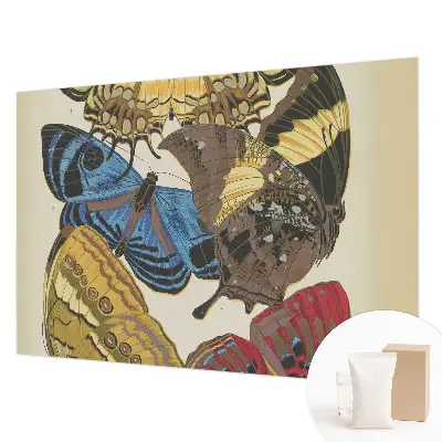 Muurbehang met een vlinderpatroon als inspiratie
