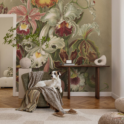 Behang met print Bloemige elegantie