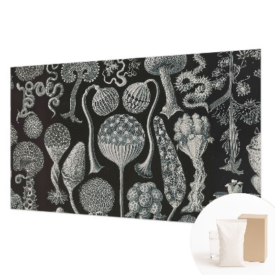 Fotobehang woonkamer met motief van magische planten