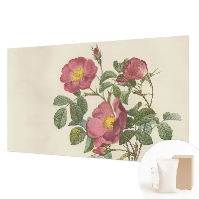 Fotobehang slaapkamer met rozenmotief