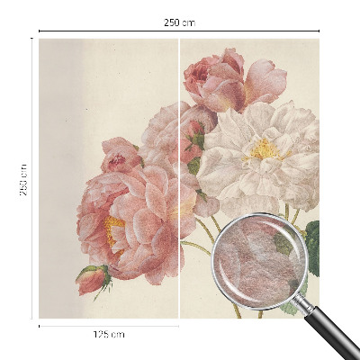 Fotobehang voor slaapkamer met romantische rozen