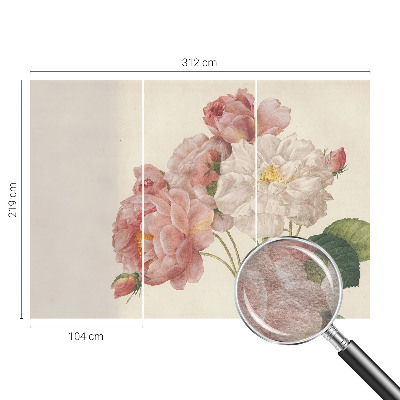 Fotobehang voor slaapkamer met romantische rozen
