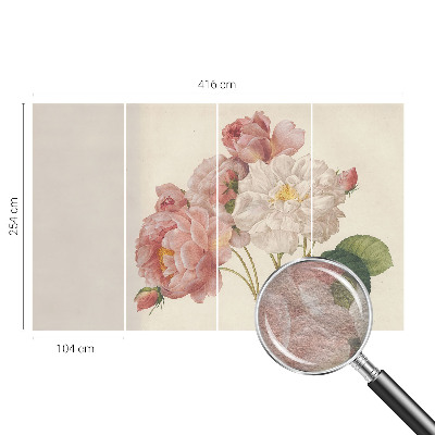 Fotobehang voor slaapkamer met romantische rozen