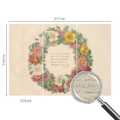 Fotobehang voor de slaapkamer Bloemenkrans