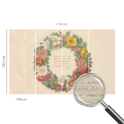 Fotobehang voor de slaapkamer Bloemenkrans