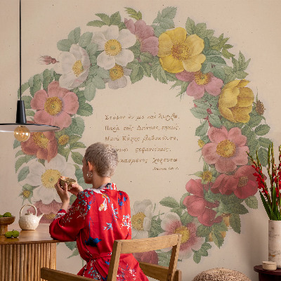 Fotobehang voor de slaapkamer Bloemenkrans