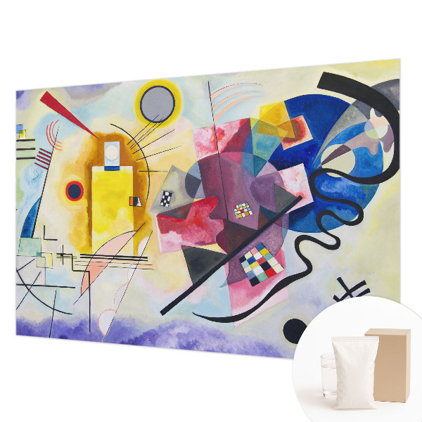 Modern fotobehang voor de woonkamer met kleurrijke abstracte vormen