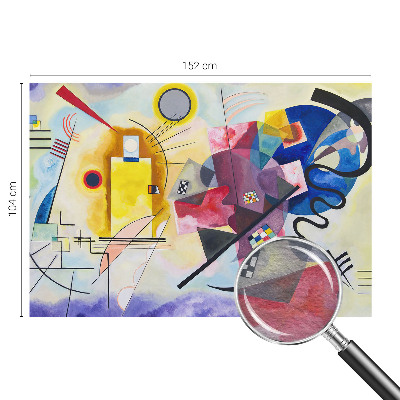 Modern fotobehang voor de woonkamer met kleurrijke abstracte vormen