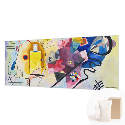 Modern fotobehang voor de woonkamer met kleurrijke abstracte vormen