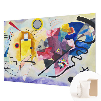 Modern fotobehang voor de woonkamer met kleurrijke abstracte vormen