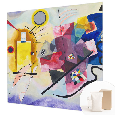 Modern fotobehang voor de woonkamer met kleurrijke abstracte vormen