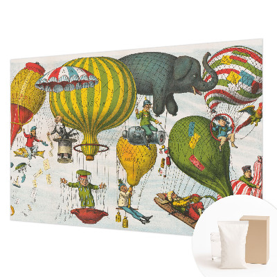 Luxe fotobehang met motief van een ballonvaart