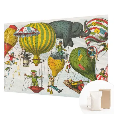 Luxe fotobehang met motief van een ballonvaart