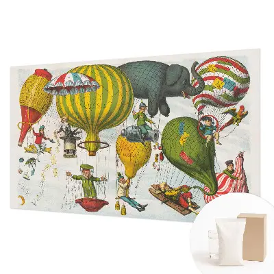Luxe fotobehang met motief van een ballonvaart