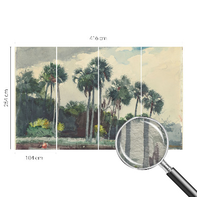 Premium fotobehang Exotische palmbomen