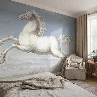 Kwalitatief fotobehang met een paardenhindernis-motief