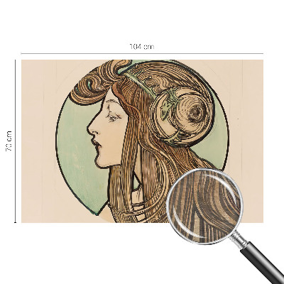 Groot fotobehang Art Nouveau-portret