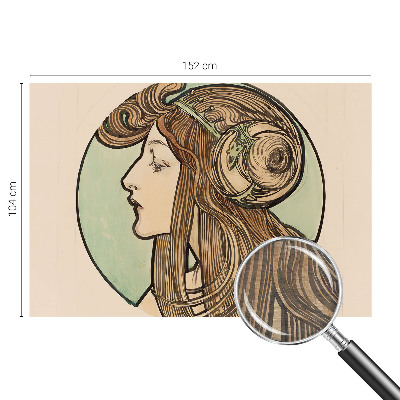 Groot fotobehang Art Nouveau-portret