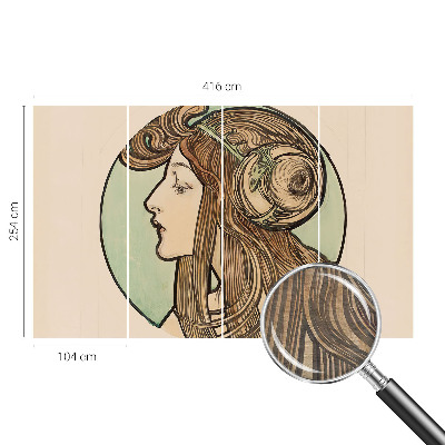 Groot fotobehang Art Nouveau-portret