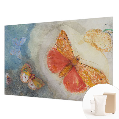 Vlies fotobehang met een kleurrijk vlindermotief