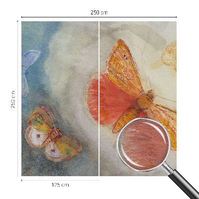 Vlies fotobehang Kleurrijke vlinders