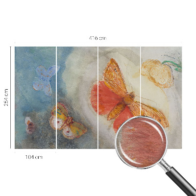 Vlies fotobehang Kleurrijke vlinders