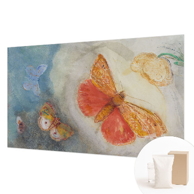 Vlies fotobehang met een kleurrijk vlindermotief