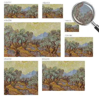 Vliesbehang fotobehang met een ontwerp van olijfbomen