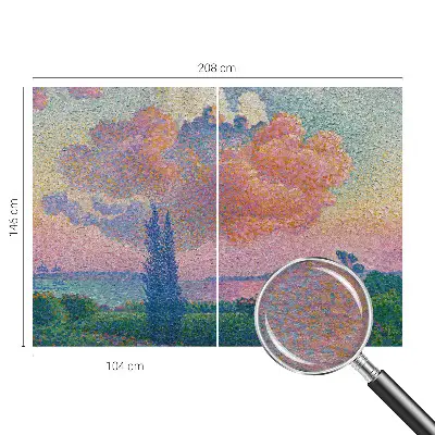 Fotobehang vliesbehang met een kleurrijk landschap