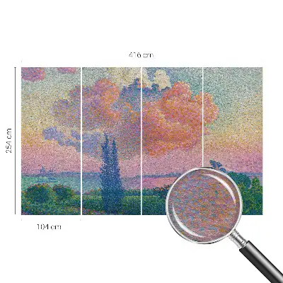 Fotobehang vliesbehang met een kleurrijk landschap