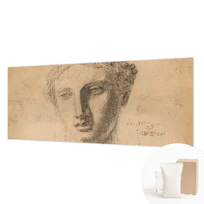 Muur behang met vrouwenportret