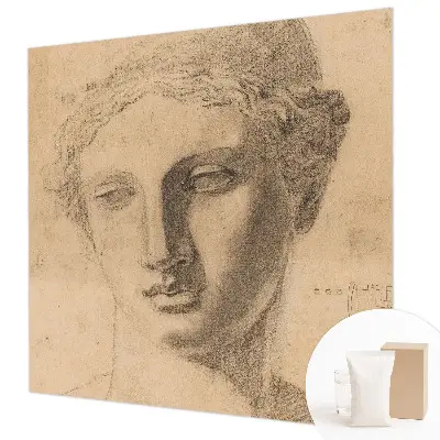 Muur behang met vrouwenportret