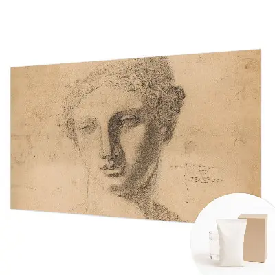 Muur behang met vrouwenportret