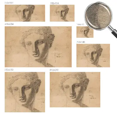Muur behang met vrouwenportret