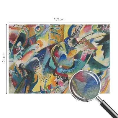 Behang met print met een kleurrijk abstract dessin