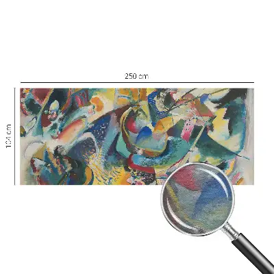 Behang met print met een kleurrijk abstract dessin
