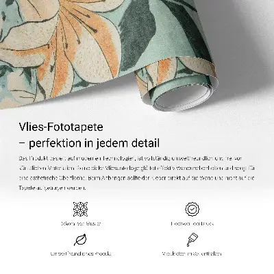 Behang met print met een kleurrijk abstract dessin