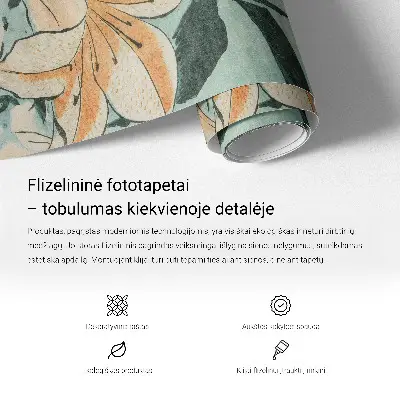 Behang met print met een kleurrijk abstract dessin