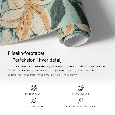 Behang met print met een kleurrijk abstract dessin