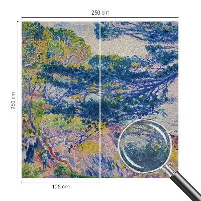 Foto behang op maat met een impressionistisch landschap als motief