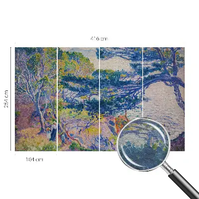 Foto behang op maat met een impressionistisch landschap als motief