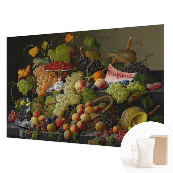 Naadloos fotobehang met een fruitsamenstelling als motief