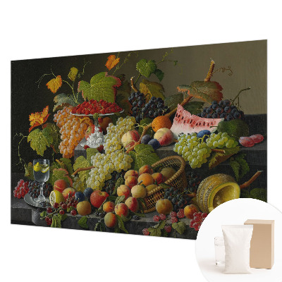 Naadloos fotobehang met een fruitsamenstelling als motief