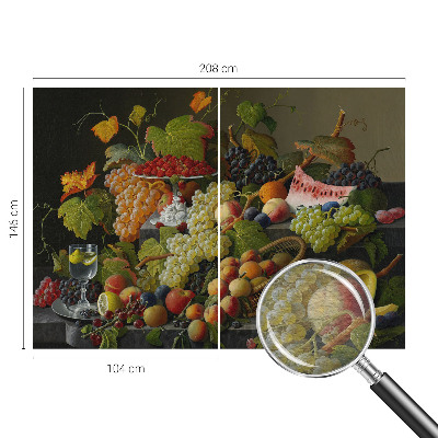 Naadloos fotobehang met een fruitsamenstelling als motief