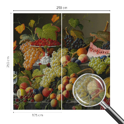 Naadloos fotobehang met een fruitsamenstelling als motief