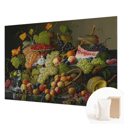 Naadloos fotobehang met een fruitsamenstelling als motief